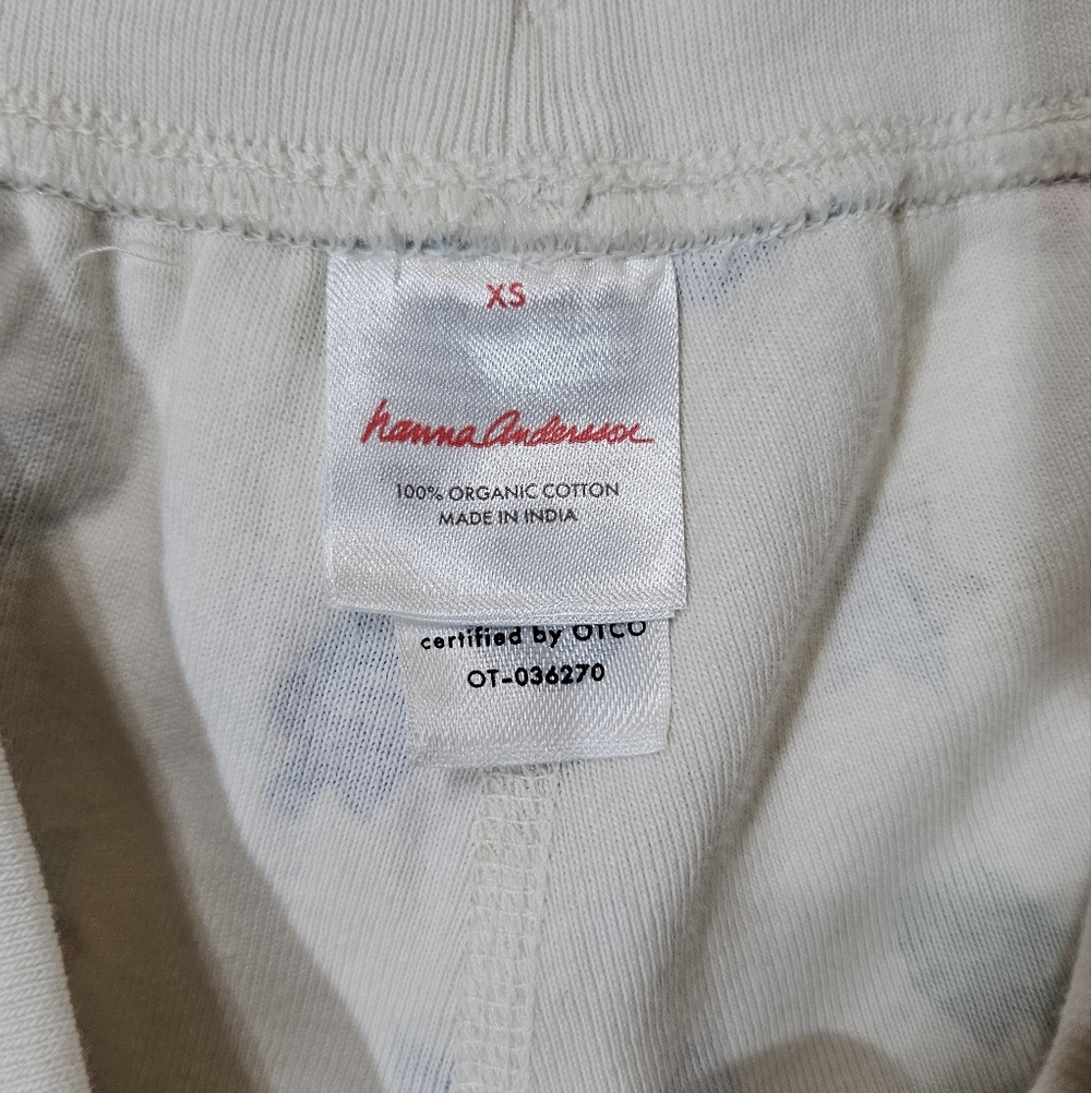 Hannah Anderson Holiday Jogger Pants Womens XS‎ White Dradel Star Of David Print - Picture 6 of 8